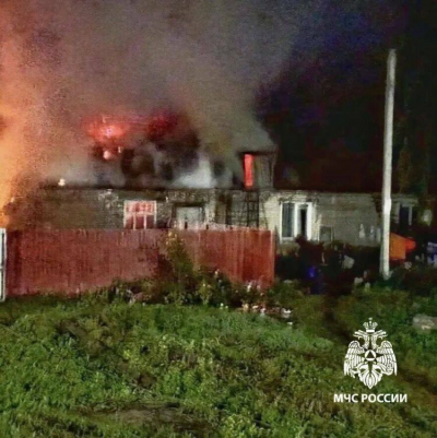 Житель Татарстана погиб при пожаре в частном доме на две семьи