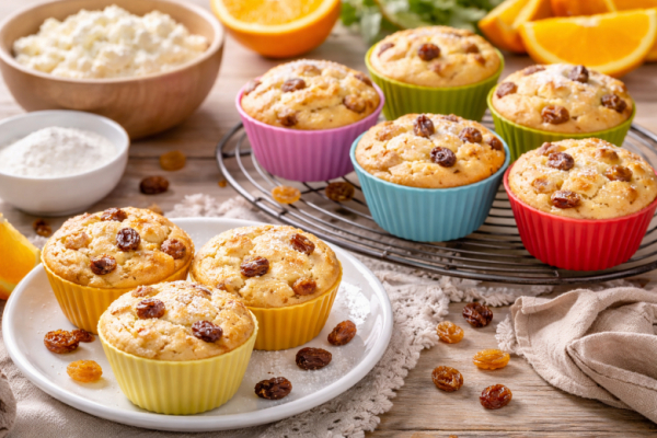 Смешали &mdash; и в духовку: быстрые сырники в формах от кексов &mdash; полезный вариант без жарки и без сахара