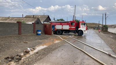 Жамбылскую область затопило дождевой водой