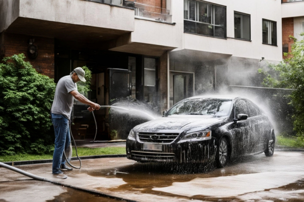 В Общественной палате напомнили о внушительных штрафах за мытье машин во дворе