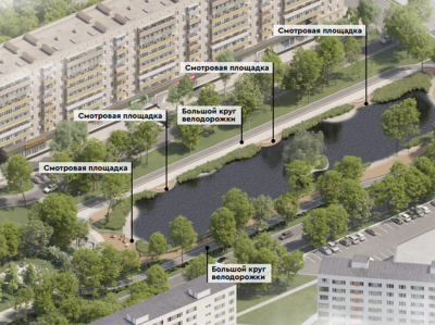 Прогулочная зона вокруг озера и каскад ручьев: завершающий этап благоустройства бульвара Серова