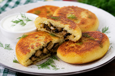 Их просят чаще мясных котлет: картофельные зразы с грибами &mdash; бюджетно и очень вкусно