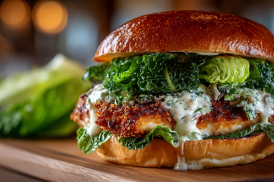 Забудьте про салат! Готовлю &laquo;Цезарь&raquo; в виде бургера: хрустящая курица, соус с анчоусами и пармезан между булочками