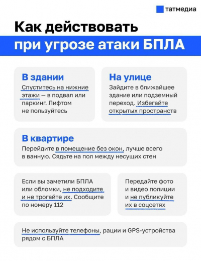 Объявлена угроза атаки БПЛА на Зеленодольск - жителям нужно принять меры безопасности