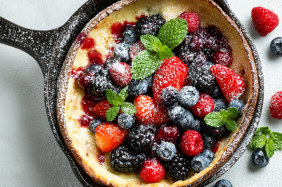 Блины на завтрак, но необычные: немецкий панкейк в духовке за 20 минут