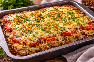 Королевская запеканка из свинины: мясо под сочной шубой, от которого не оторваться