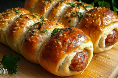 Сосиски в тесте, как из маминой тетрадки: тесто мягкое, начинка сочная &mdash; и никакой возни