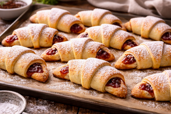 Творожные рогалики с вишневым вареньем &mdash; рассыпчатые, нежные и исчезают за минуту. Секретный ингредиент внутри