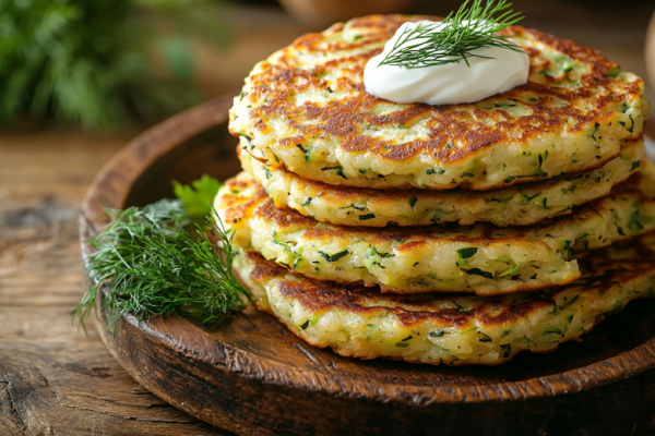 Весенние кабачковые оладьи без муки с куркумой и зеленью: сочные и очень вкусные &mdash; дополнение к завтраку