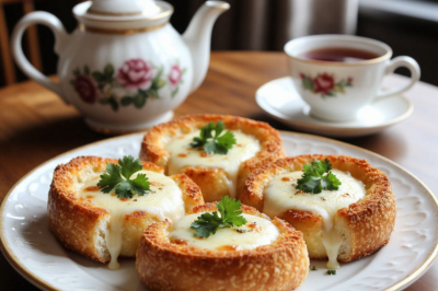 Гренки «По-мегрельски» с сыром и зеленью: хрустящая корочка, тягучая начинка — объедение за 5 минут