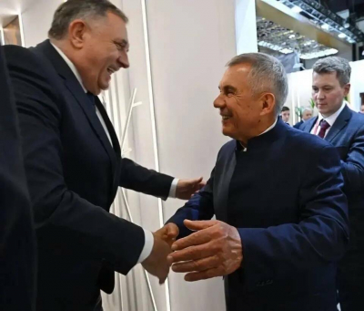 Рустам Минниханов встретился с Милорадом Додиком на полях ПМЭФ-2026
