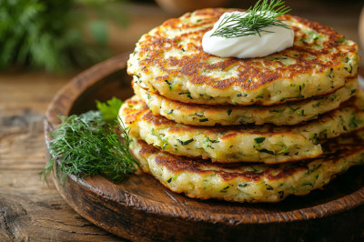 Весенние кабачковые оладьи без муки с куркумой и зеленью: сочные и очень вкусные — дополнение к завтраку